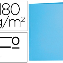 Subcarpeta cartulina Liderpapel Folio azul pastel 180 g/m²